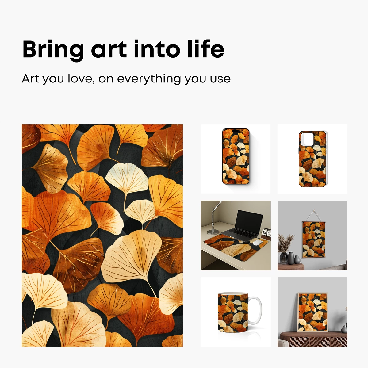Autumn Ginkgo Symphony: Warm Tones and Nature's Elegance - Image 2