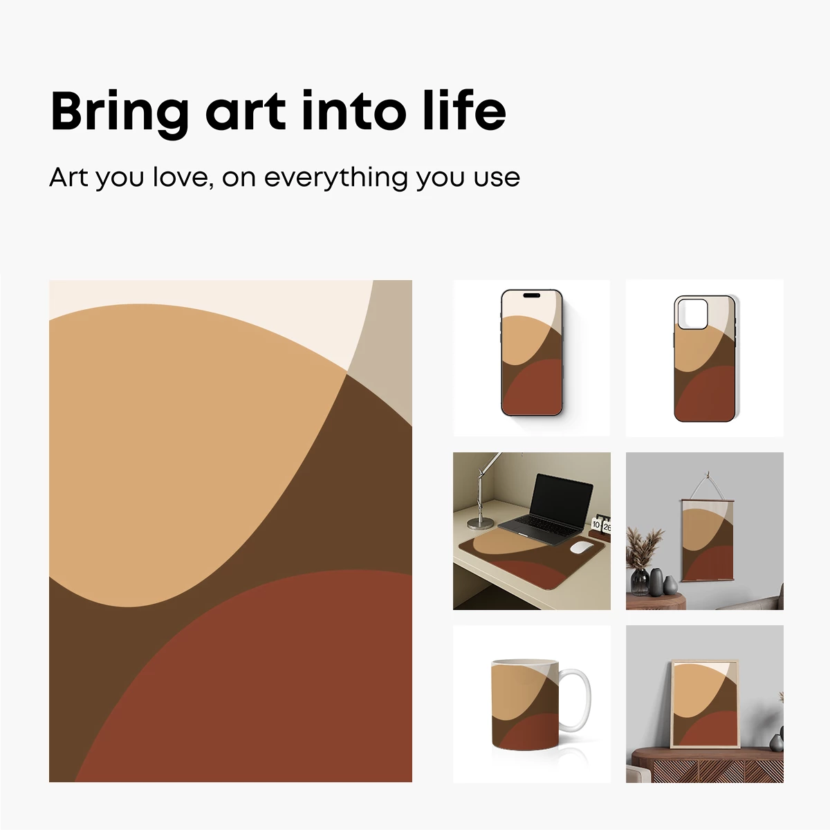 Abstract Earth Tones: Organic Shapes in Harmony - Image 2