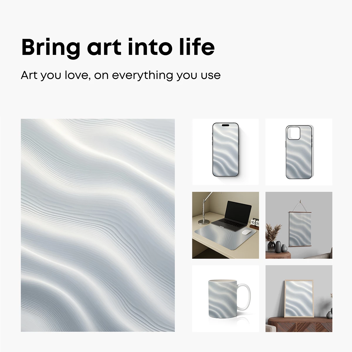 Elegant Silk Waves: A Textural Odyssey - Image 2