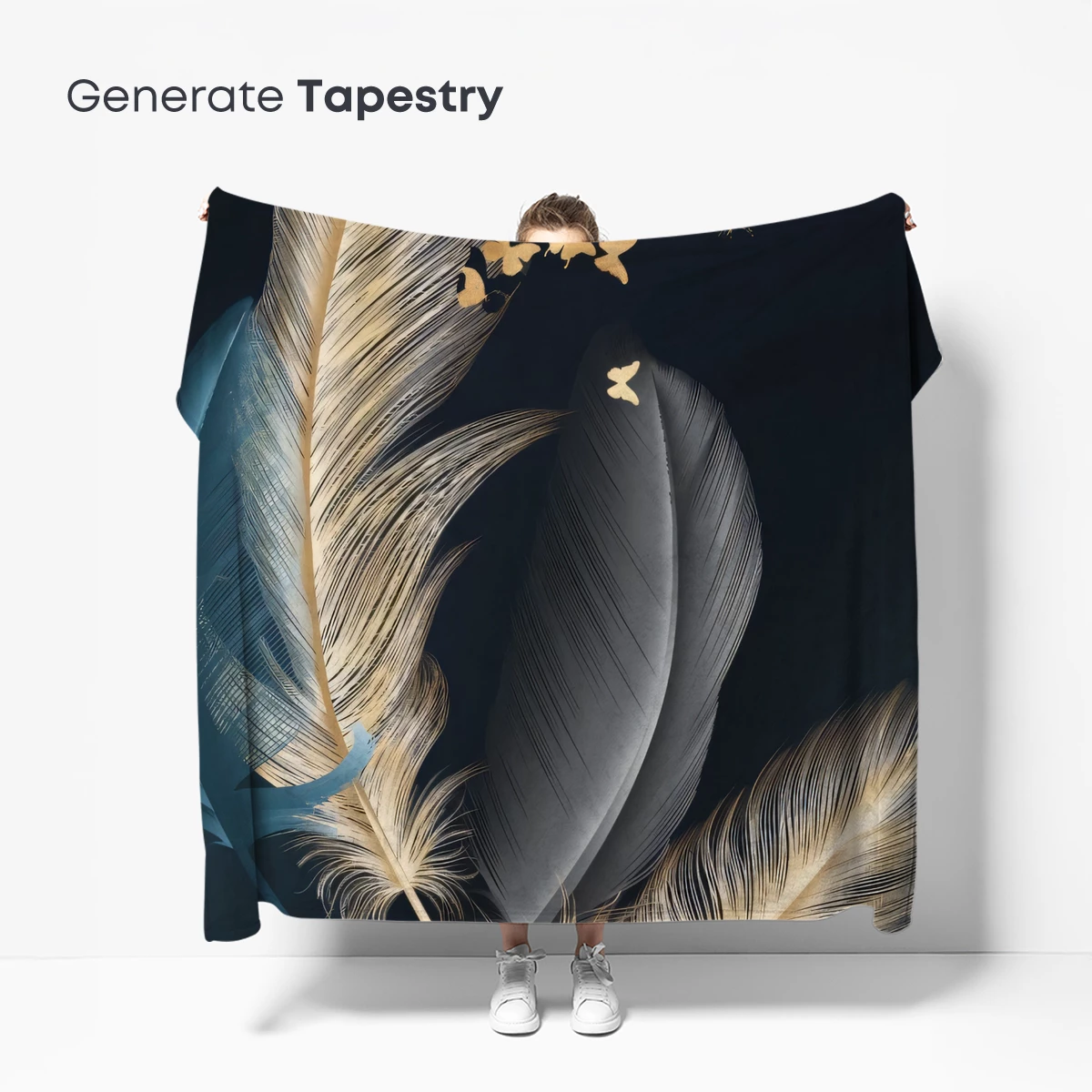 Golden Feathers and Butterflies: Ethereal Flight - Image 5