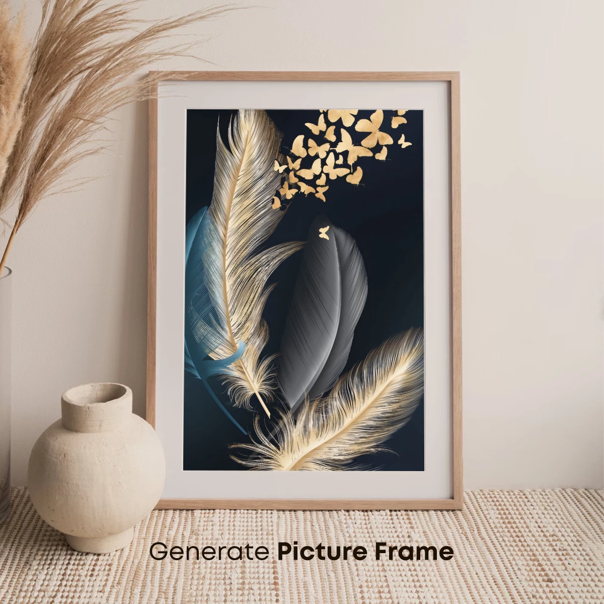 Golden Feathers and Butterflies: Ethereal Flight - Image 7