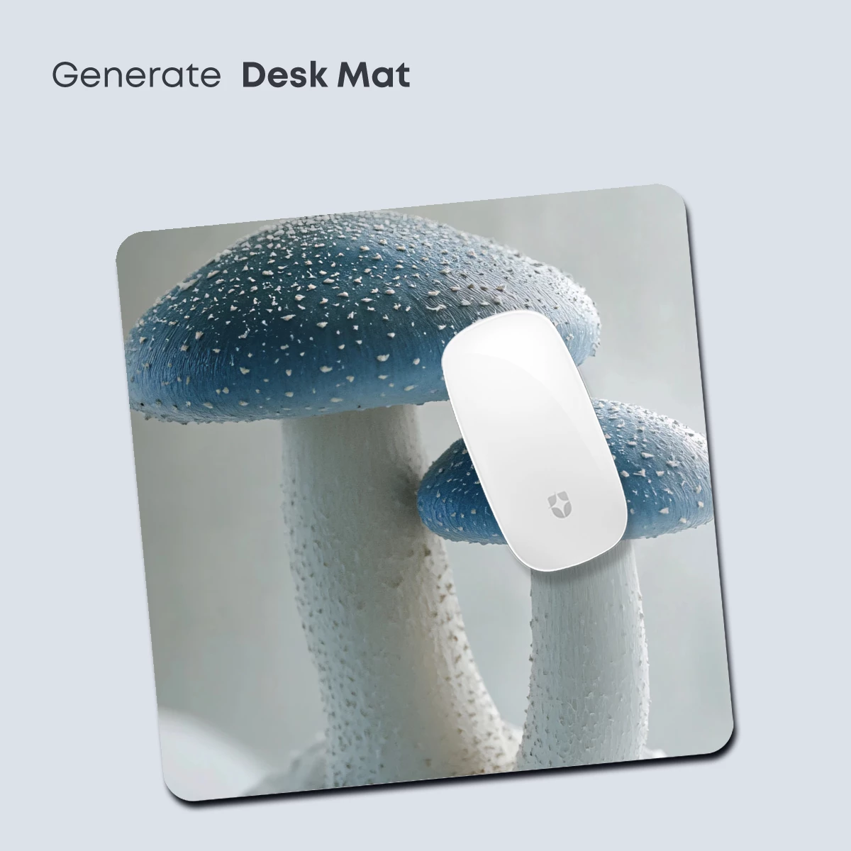 Enchanted Blue Mushrooms in Snowy Terrain - Image 4