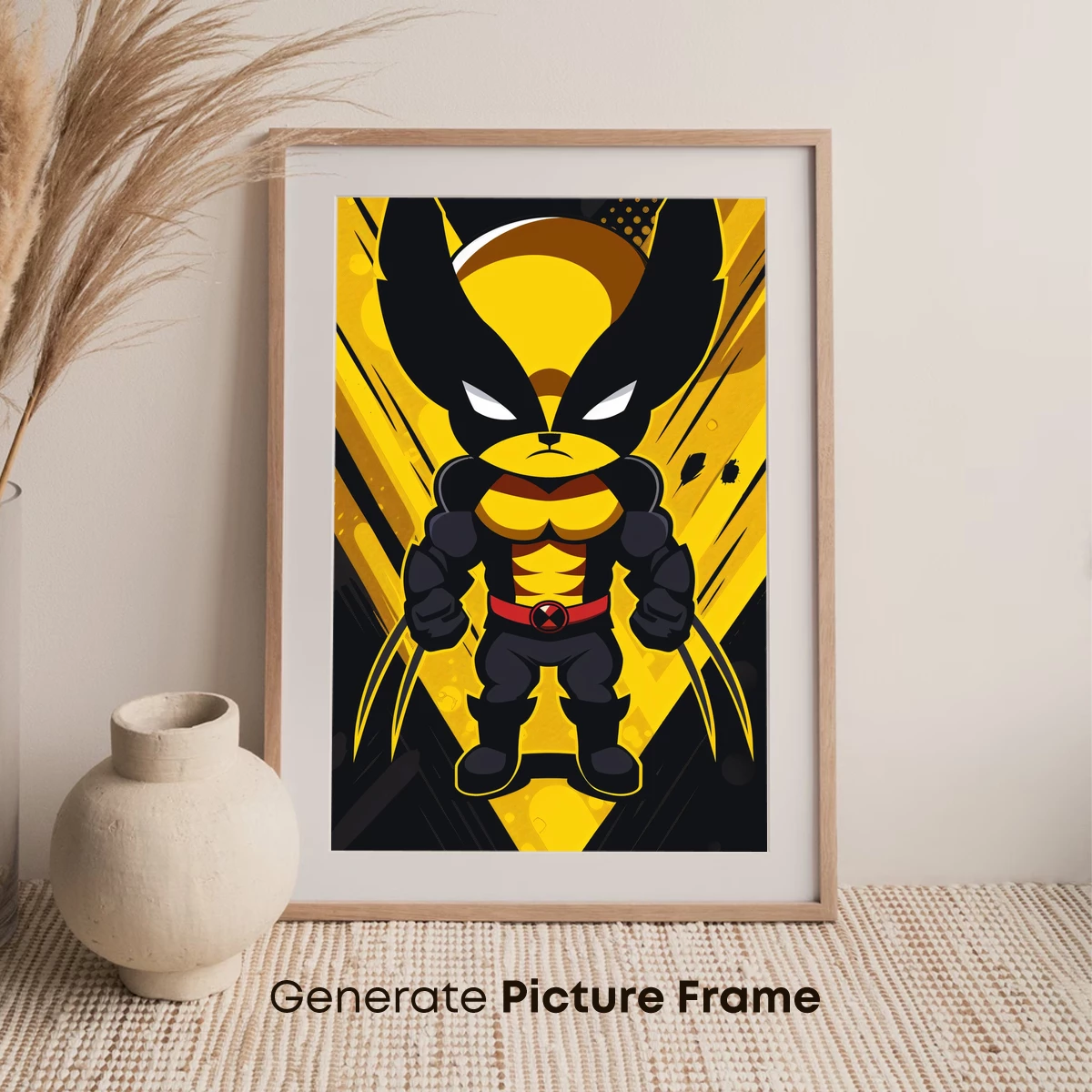 Bold Wolverine: Chibi Hero in Dynamic Yellow - Image 7