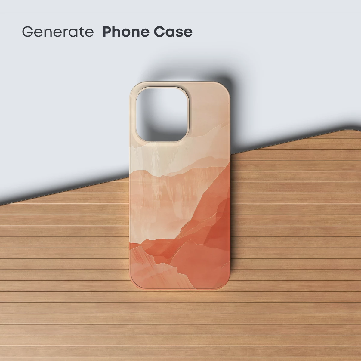 Desert Dawn Odyssey: Abstract Terracotta Layers - Image 3