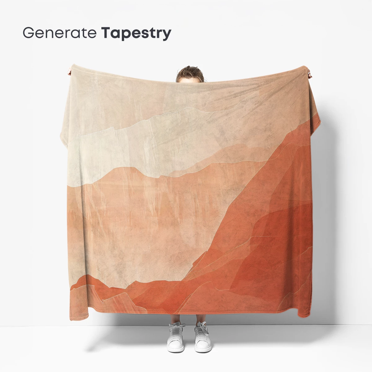 Desert Dawn Odyssey: Abstract Terracotta Layers - Image 5