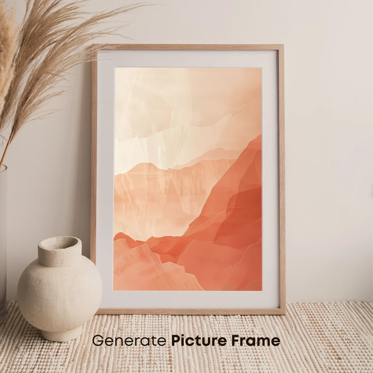 Desert Dawn Odyssey: Abstract Terracotta Layers - Image 7