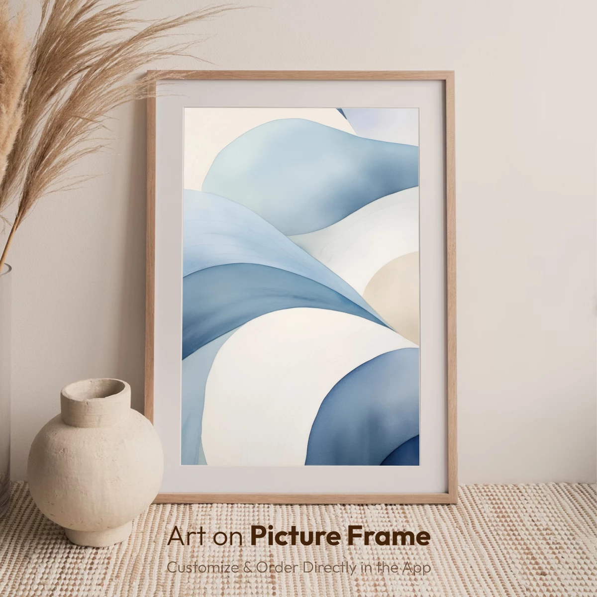 Ethereal Blue Waves: A Modern Abstract Symphony - Image 7