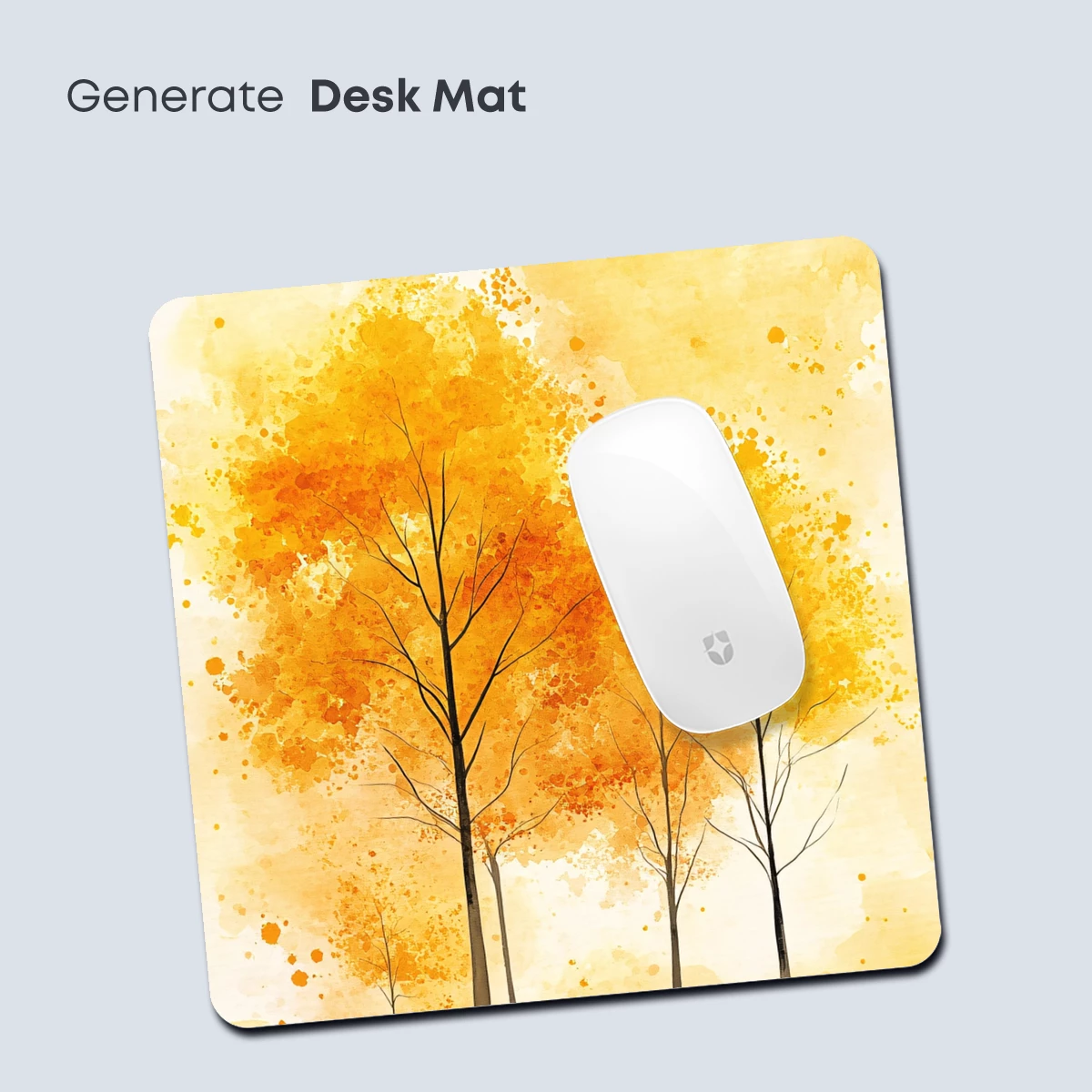 Autumnal Harmony: Watercolor Trees in Golden Hues - Image 4
