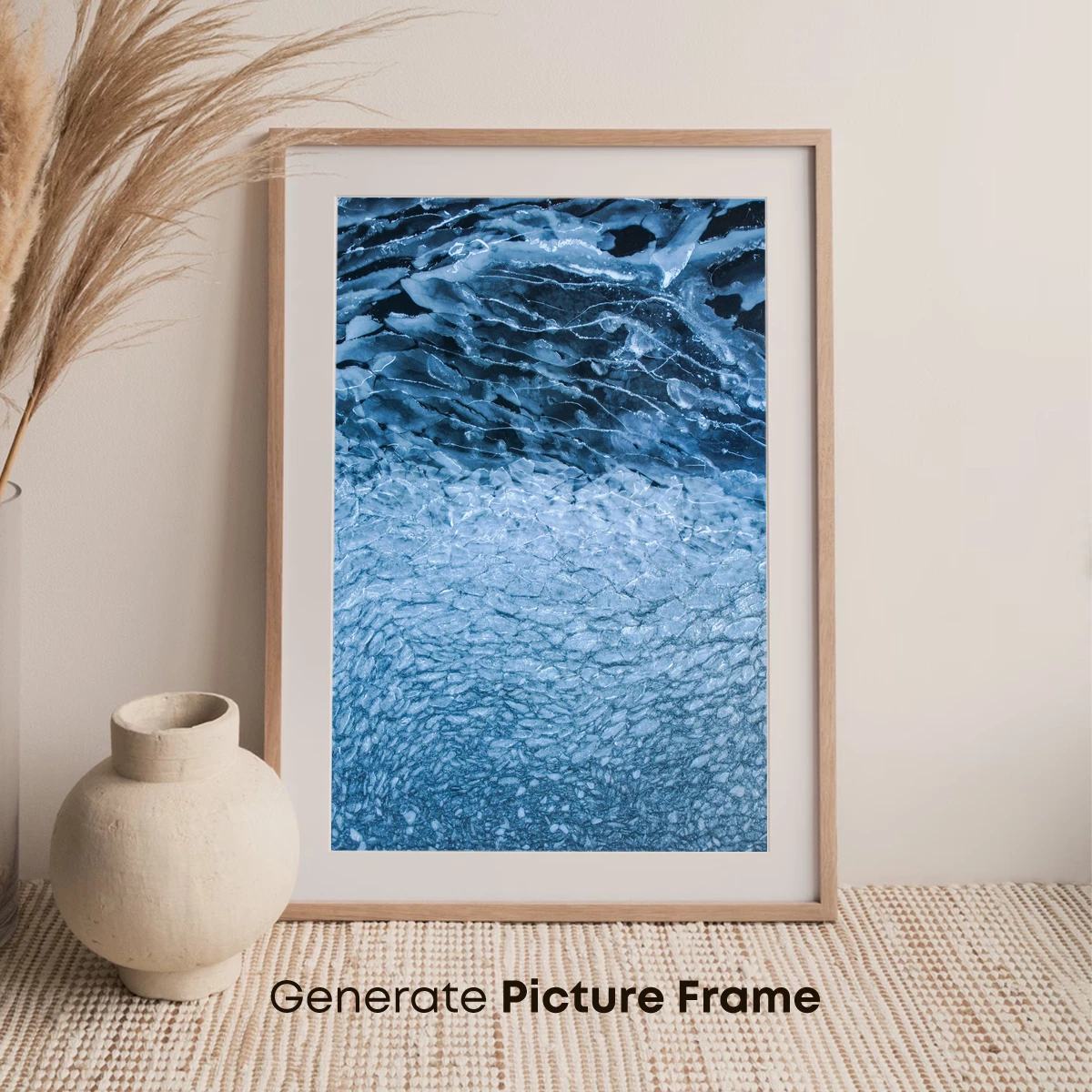 Frozen Symphony: Ice Textures in Blue - Image 7