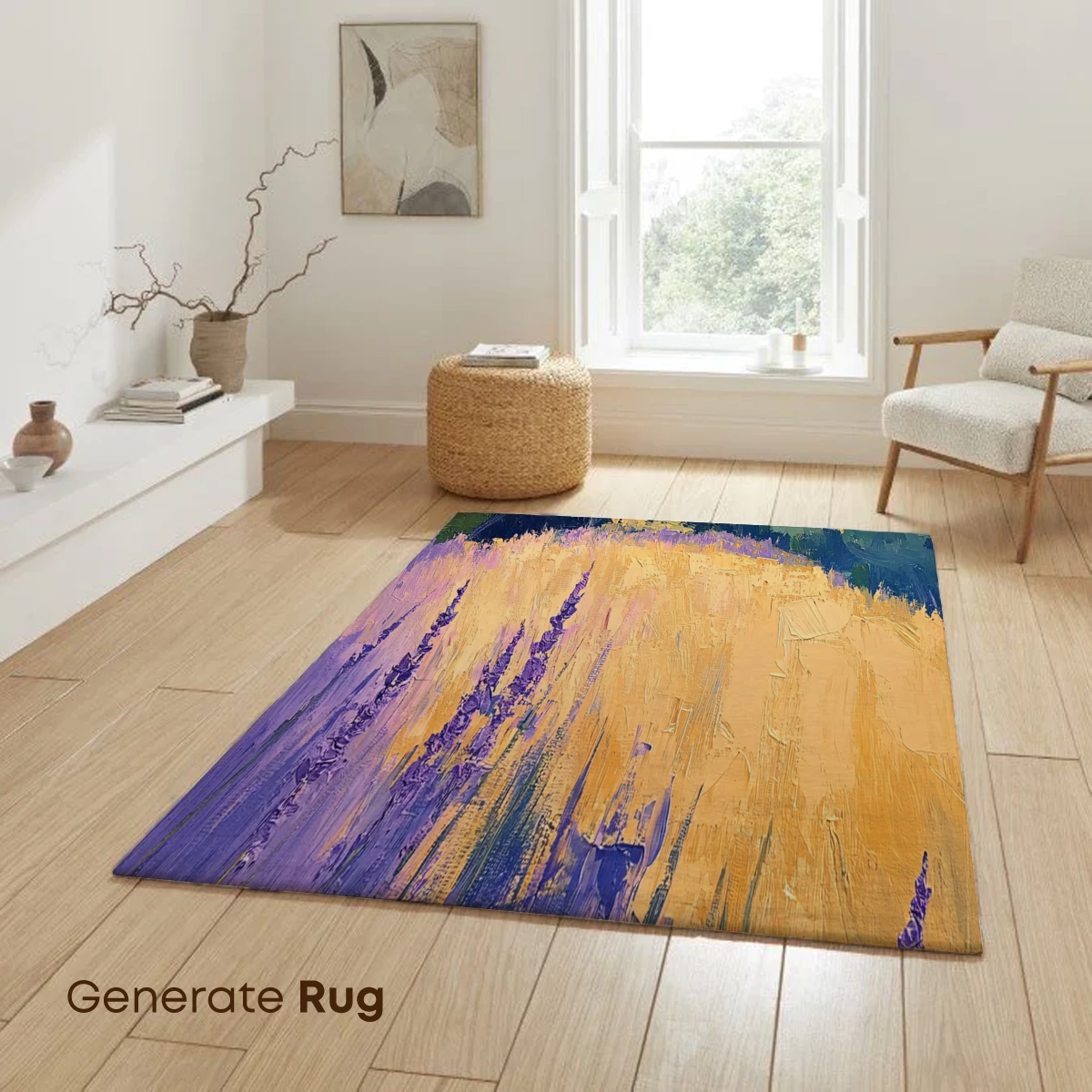 Lavender Fields at Dusk: Impressionist Landscape - Image 6
