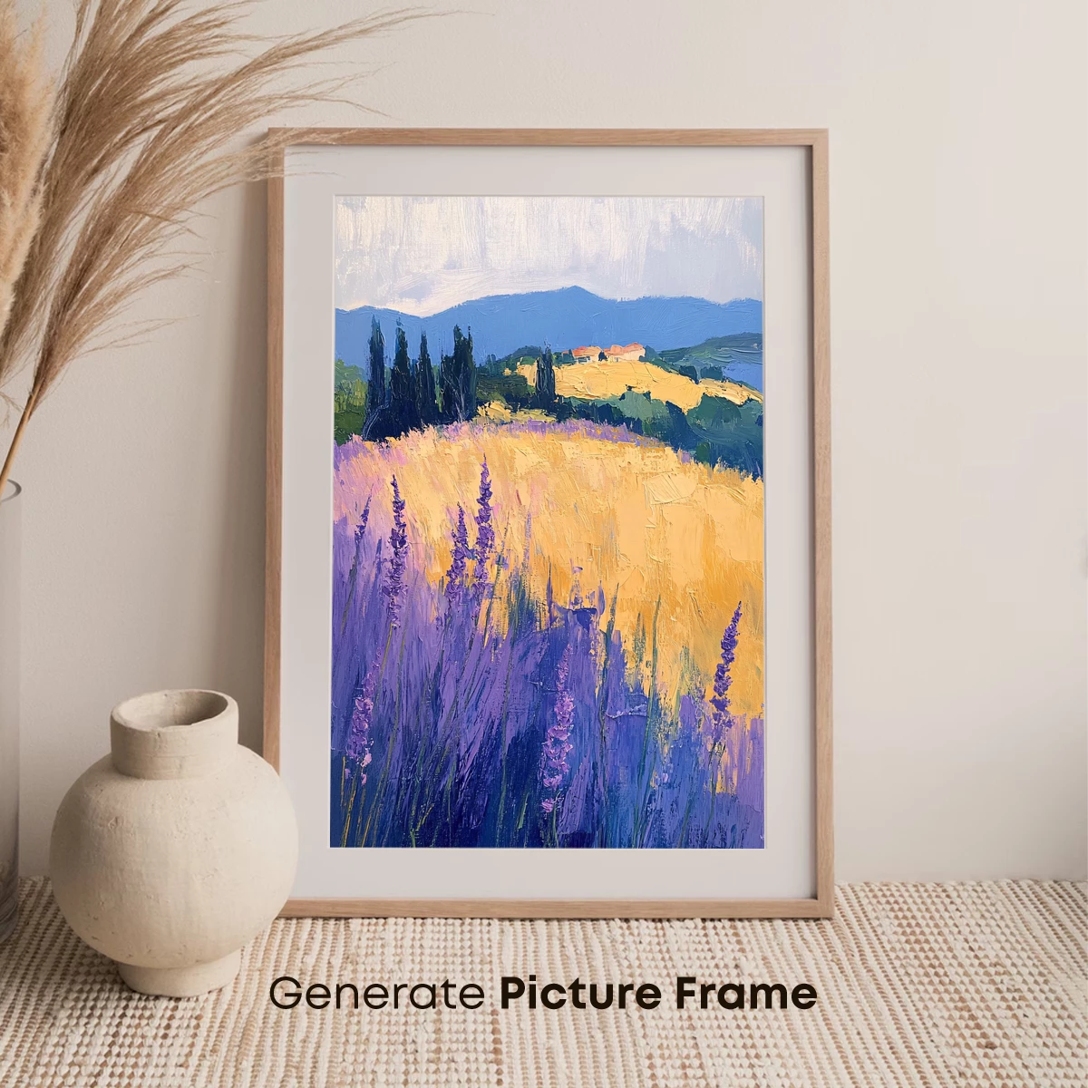Lavender Fields at Dusk: Impressionist Landscape - Image 7