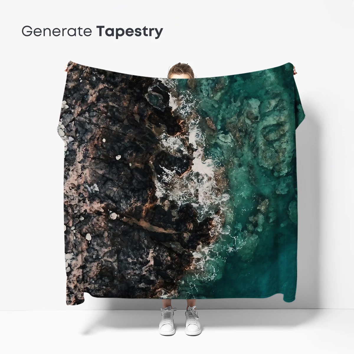 Aerial Symphony of Turquoise Tides and Rocky Shores - Image 5