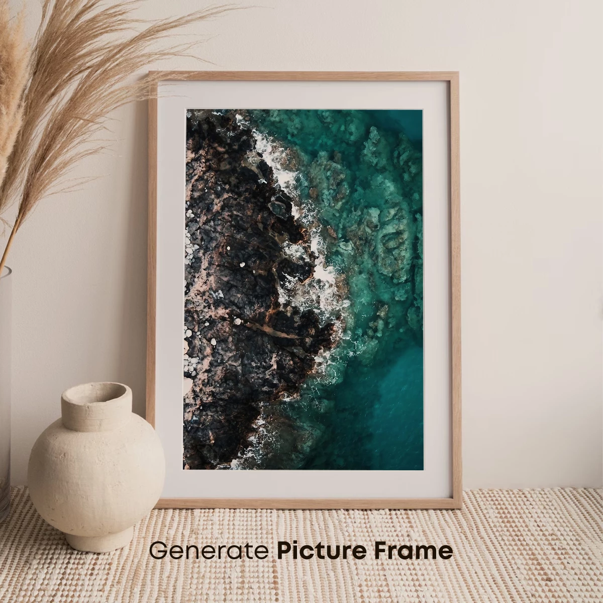 Aerial Symphony of Turquoise Tides and Rocky Shores - Image 7