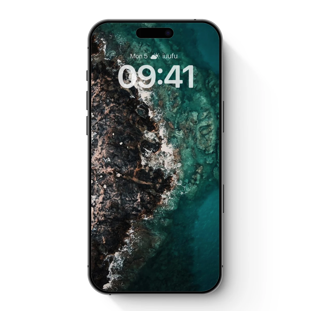 Aerial Symphony of Turquoise Tides and Rocky Shores