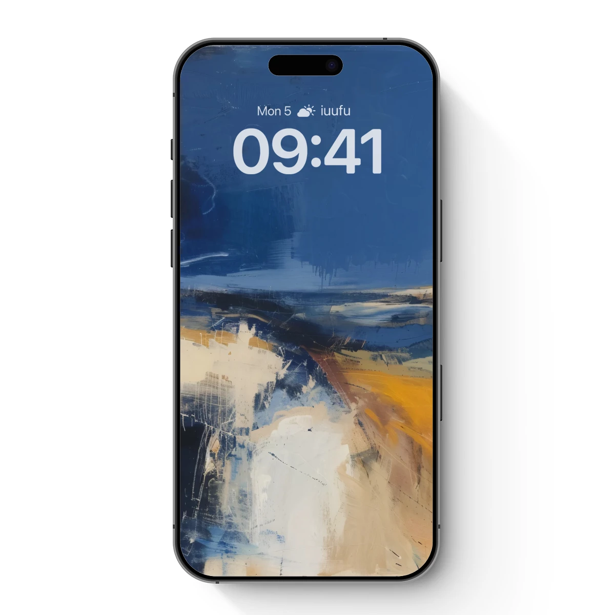 Abstract Horizon: Blue and Gold Fusion