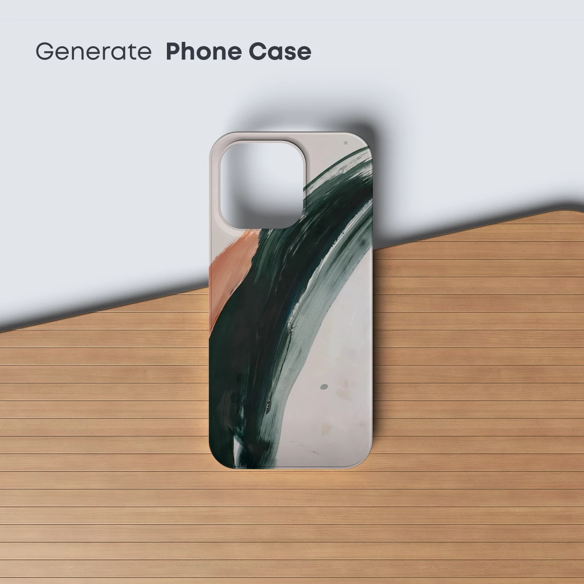 Abstract Brushstroke Symphony: Coral and Teal Fusion - Image 3