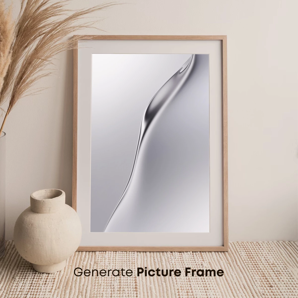 Elegant Silver Flow: Abstract Minimalism - Image 7