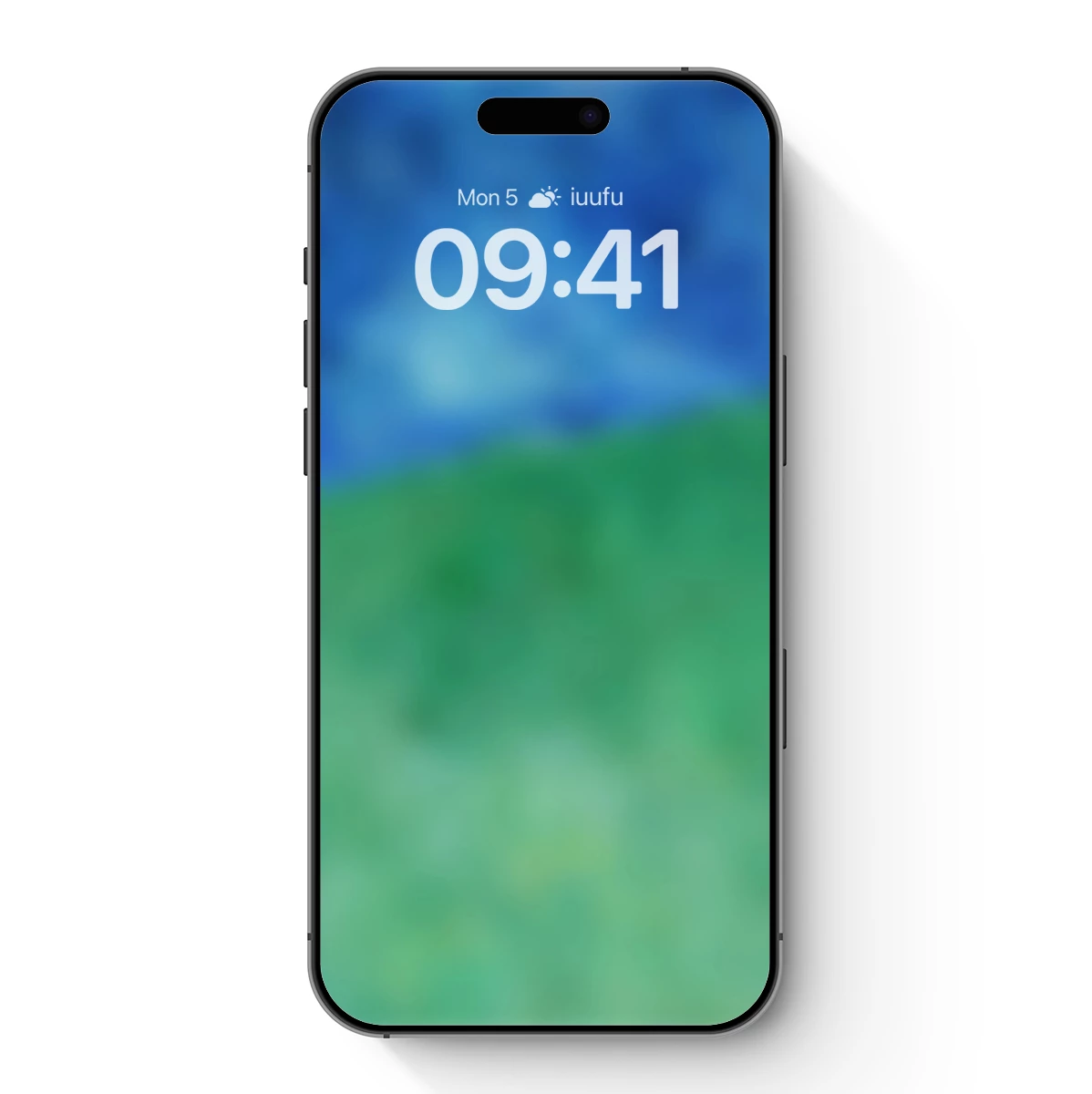 Blurred Horizon: Green and Blue Abstract