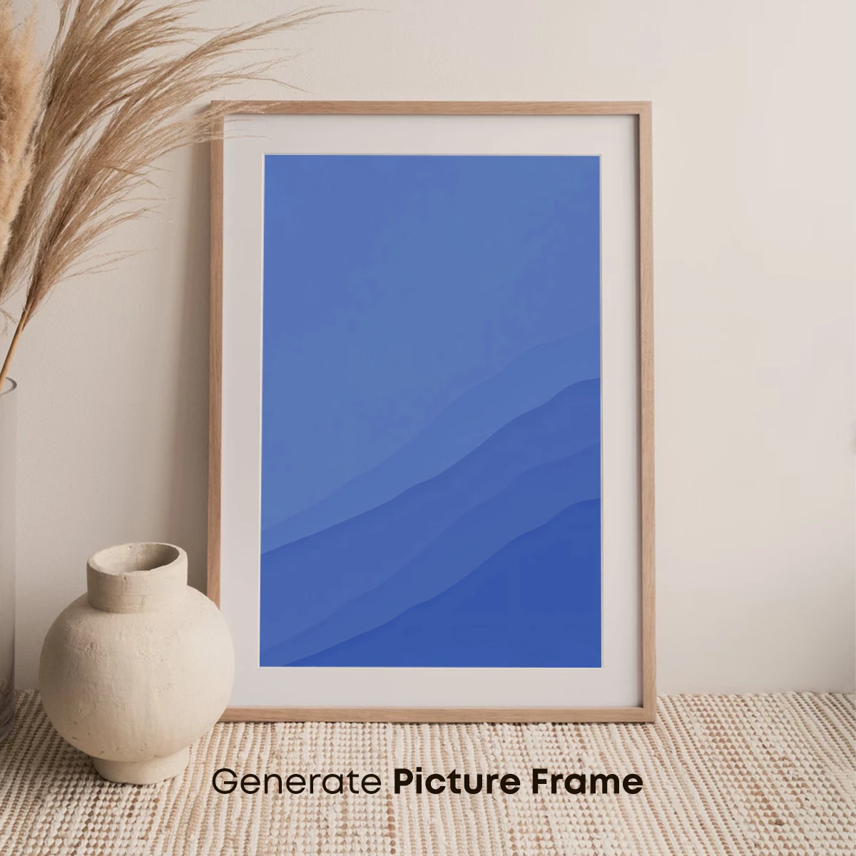 Blue Horizon Layers: A Minimalist Mountain Symphony - Image 7