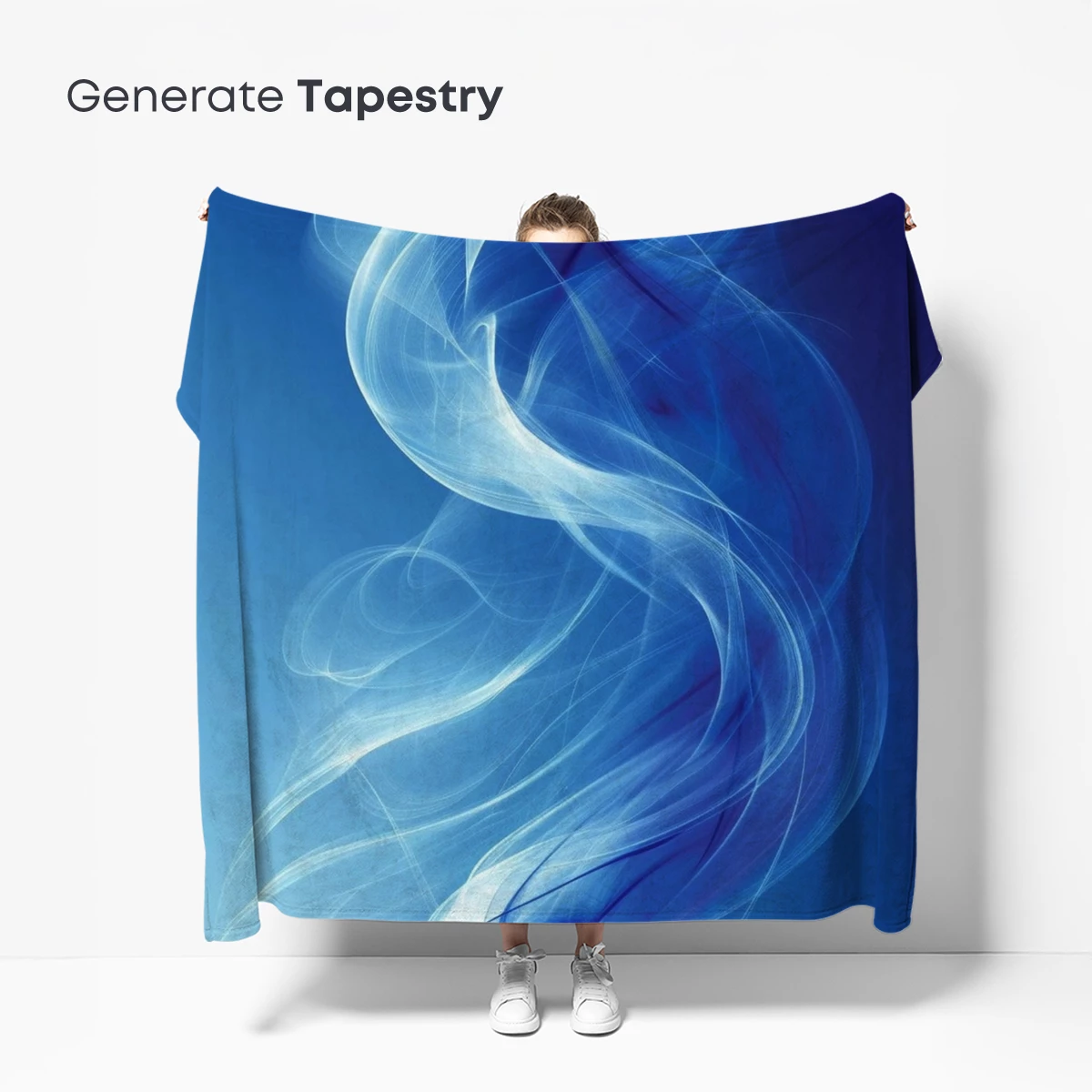 Ethereal Blue Whispers: Abstract Smoke Art - Image 5