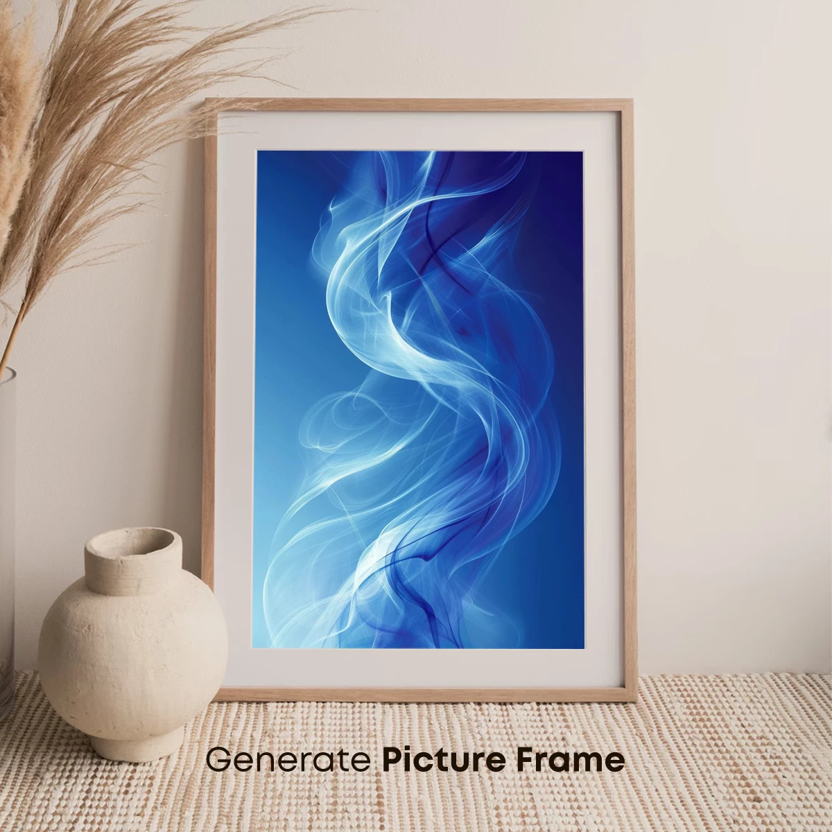 Ethereal Blue Whispers: Abstract Smoke Art - Image 7