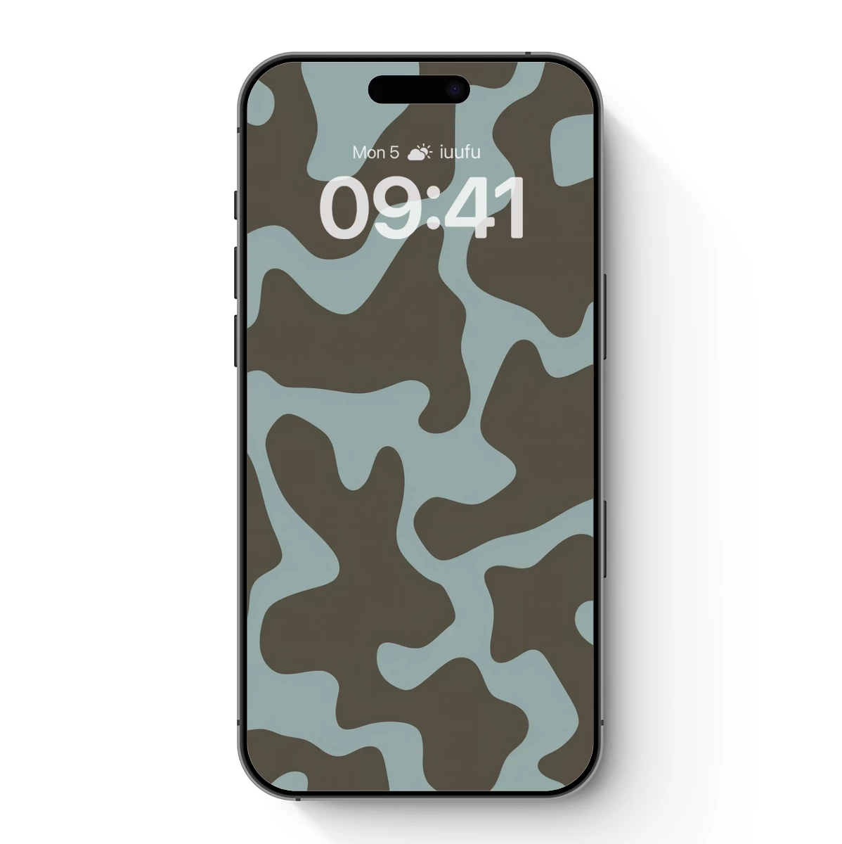 Abstract Camo Fusion: Teal and Brown Waves