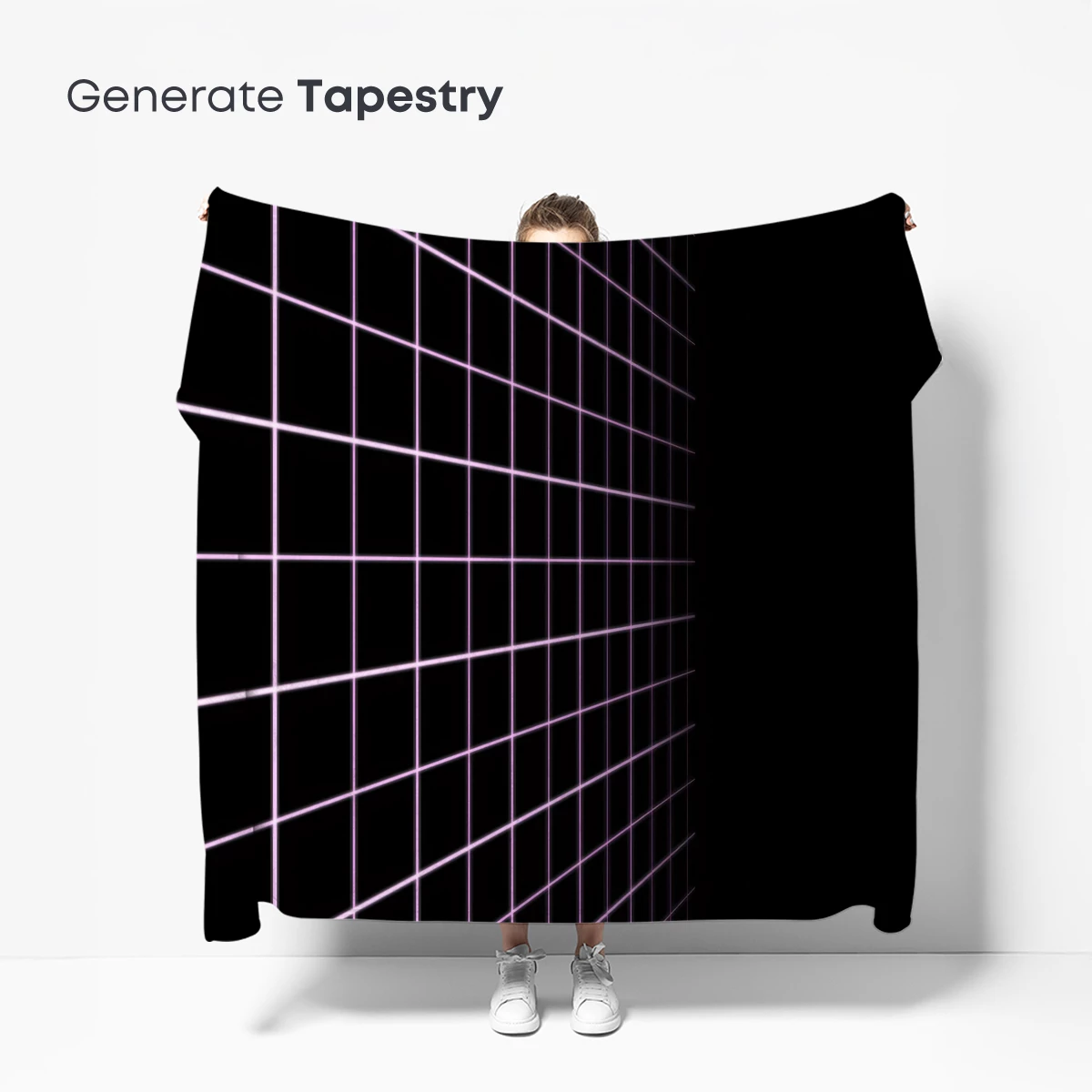 Grid Elegance in Neon Glow - Image 5