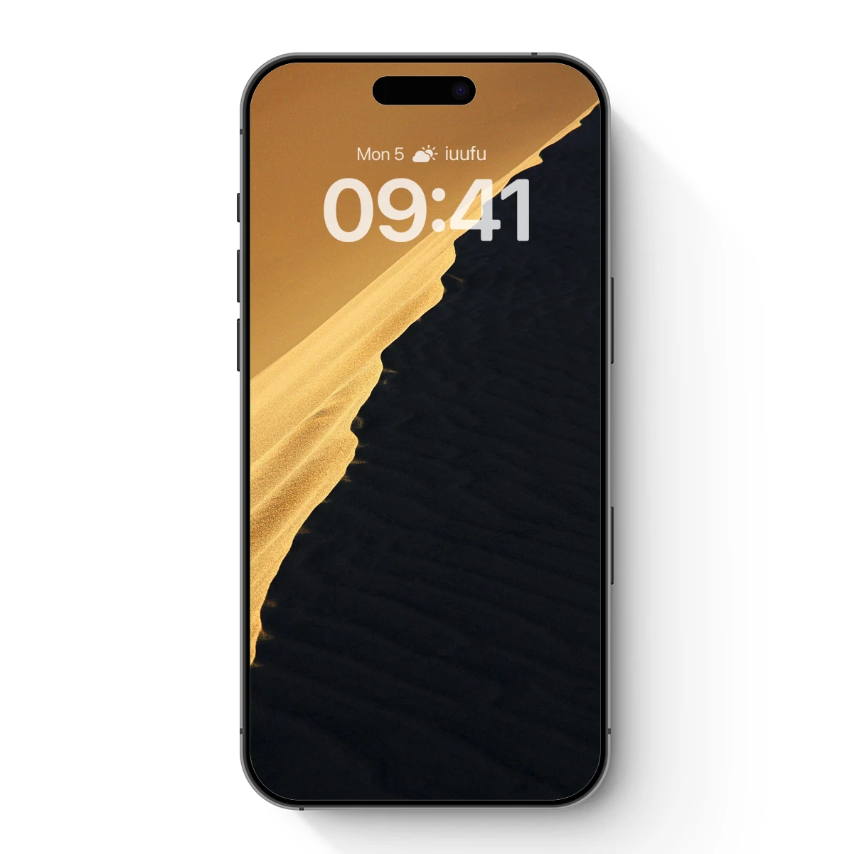 Golden Dune Divide: Desert Shadows and Light