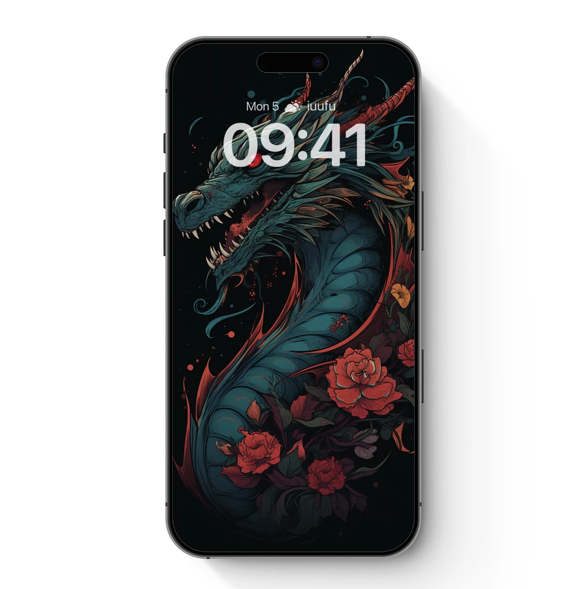 Eternal Dragon in Bloom: Gothic Floral Fantasy