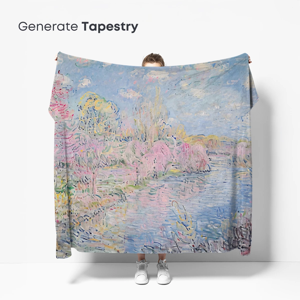 Monet's Spring Symphony: Blossoms by the River - Image 5
