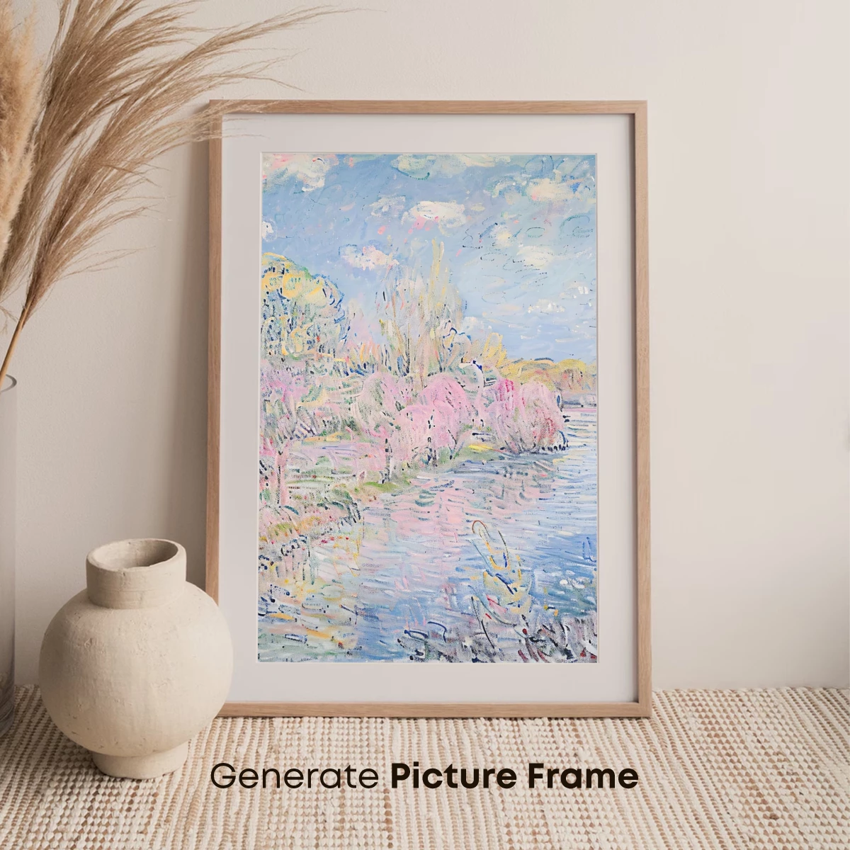 Monet's Spring Symphony: Blossoms by the River - Image 7