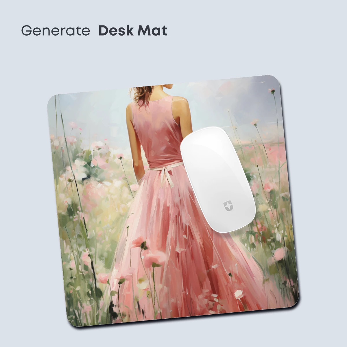 Ethereal Garden Dream: Pink Gown in Floral Bliss - Image 4