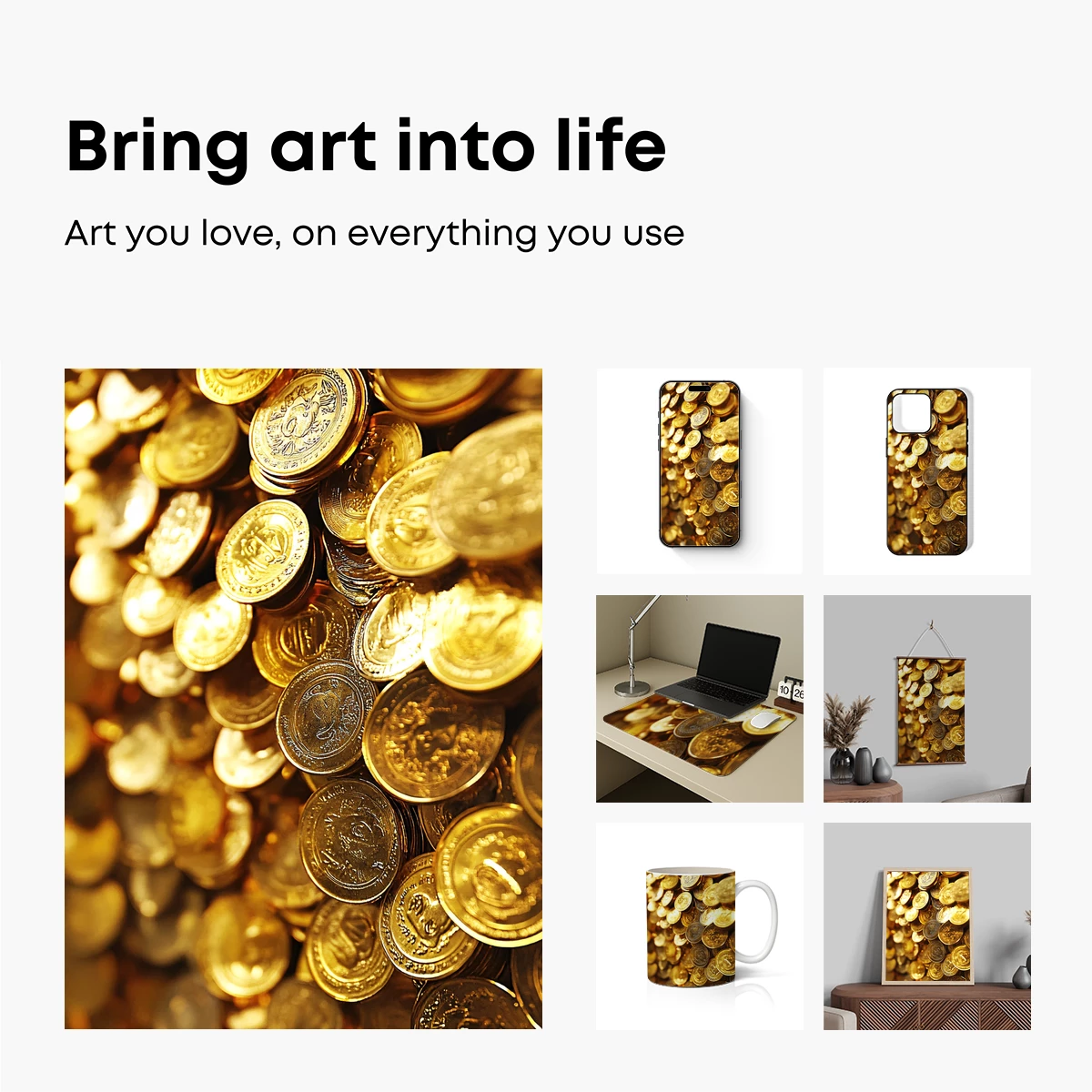 Golden Treasure Trove: A Radiant Coin Pile