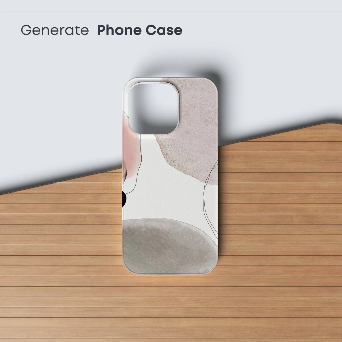 Abstract Watercolor Harmony: Soft Circles and Lines - Image 3