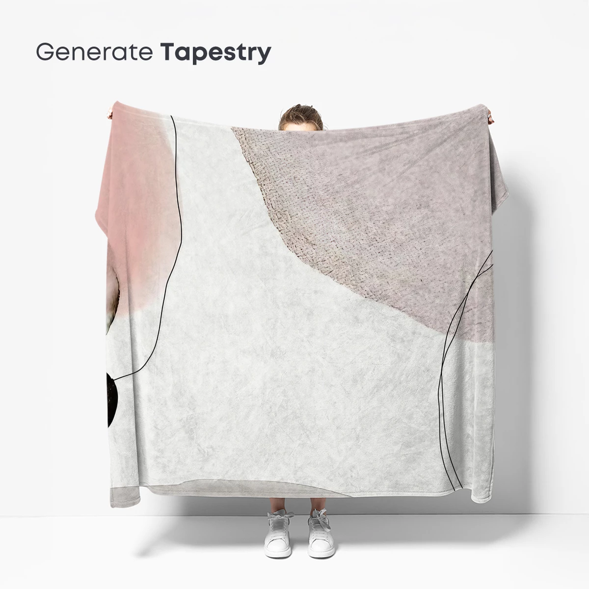 Abstract Watercolor Harmony: Soft Circles and Lines - Image 5