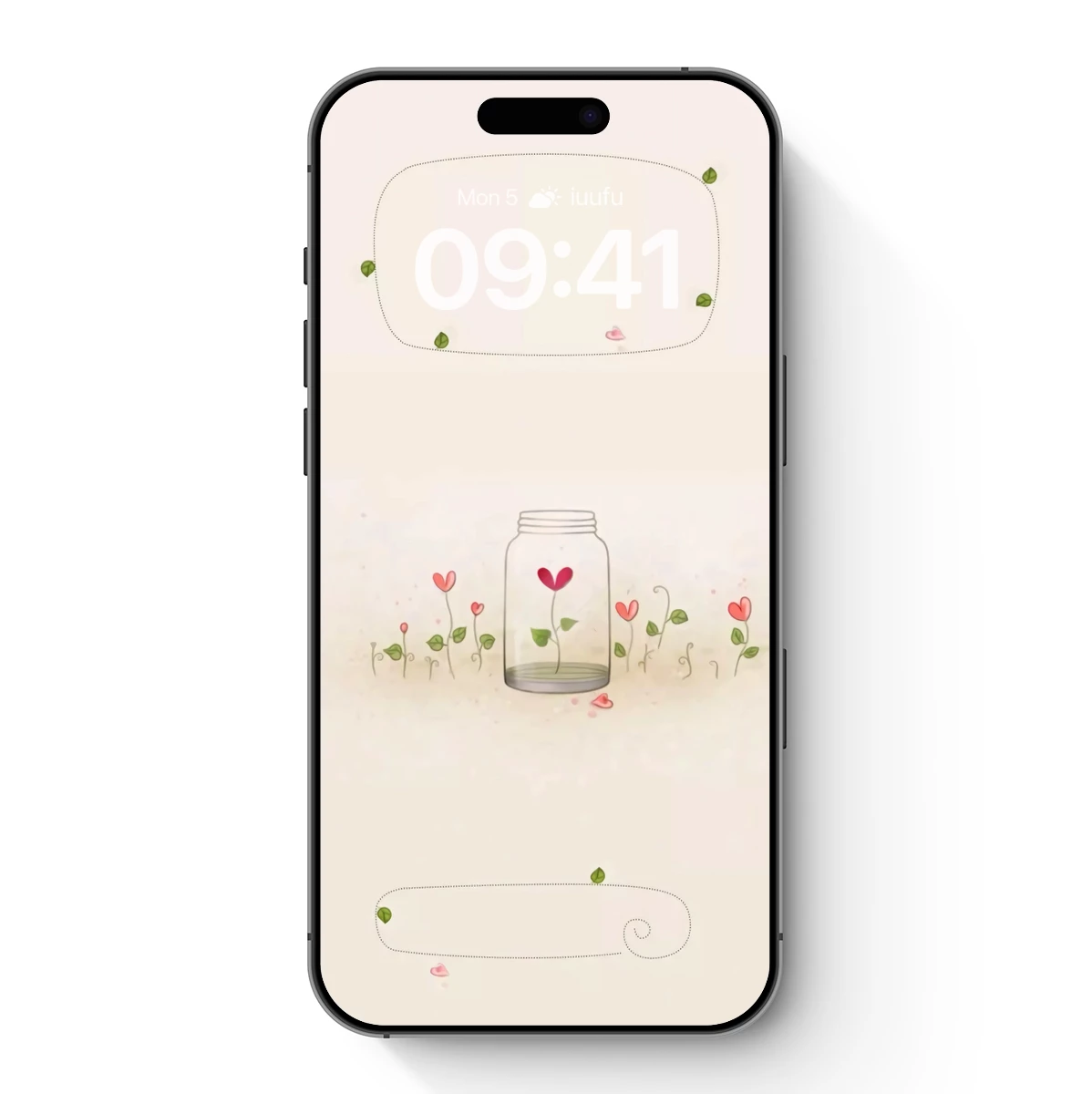 Heart-Bloom Jar: Whimsical Floral Fantasy