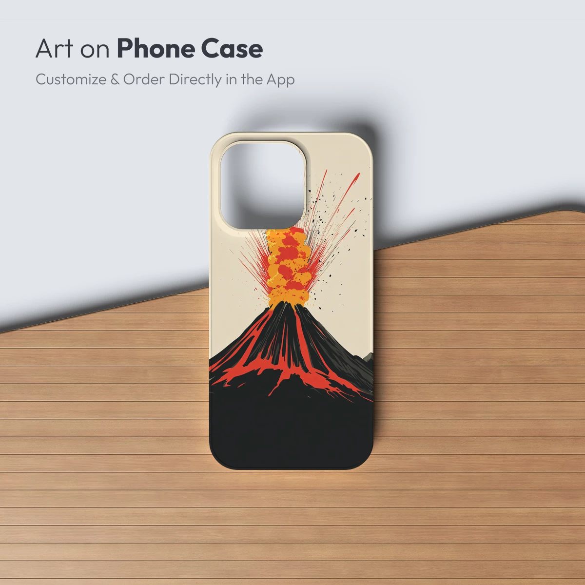 Erupting Volcano: Fiery Abstract Art - Image 2