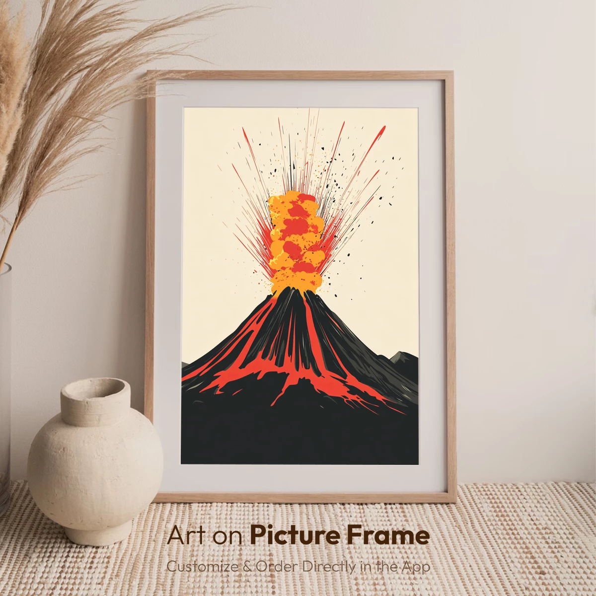 Erupting Volcano: Fiery Abstract Art - Image 6