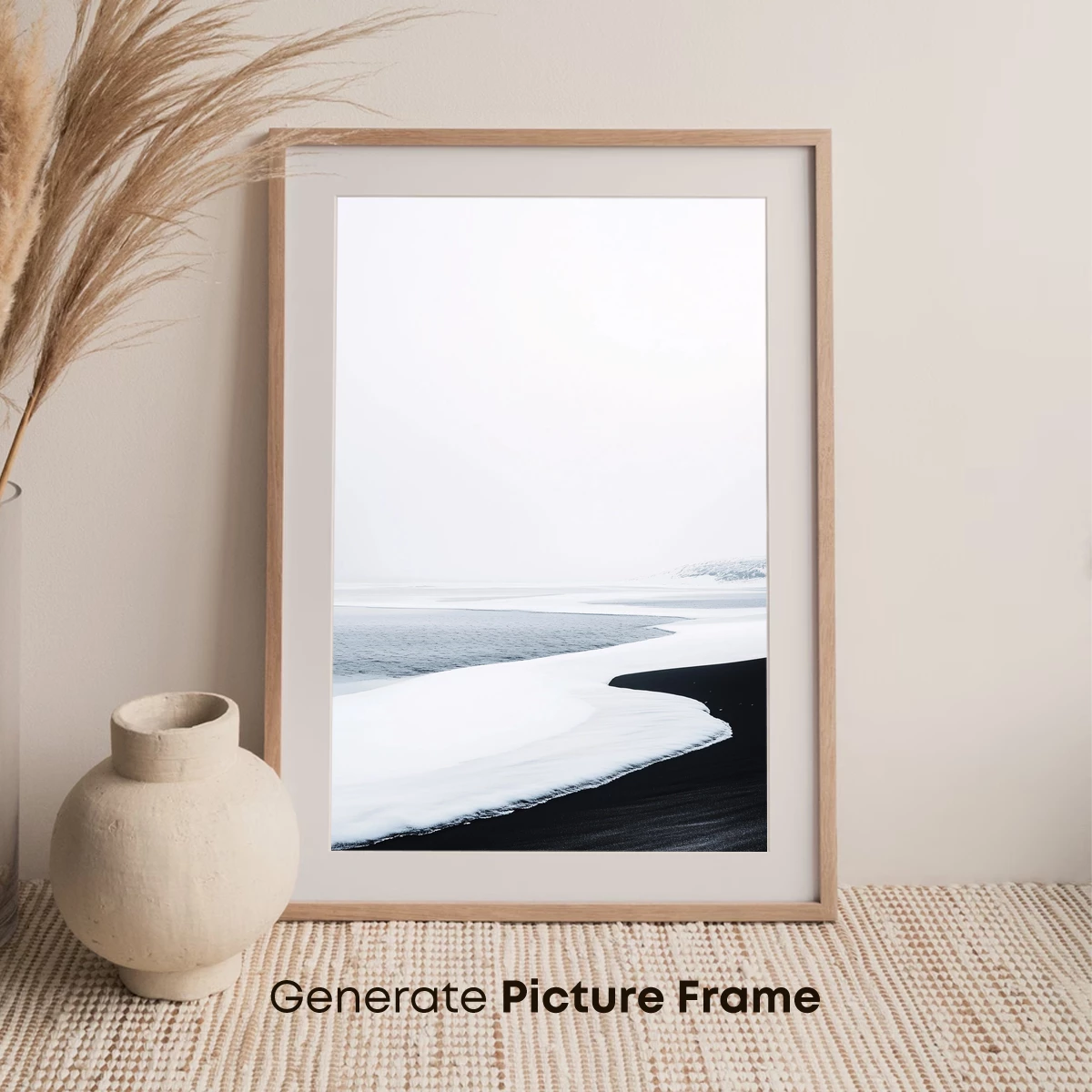 Eternal Snow and Shadow: Black Sand Serenity - Image 7