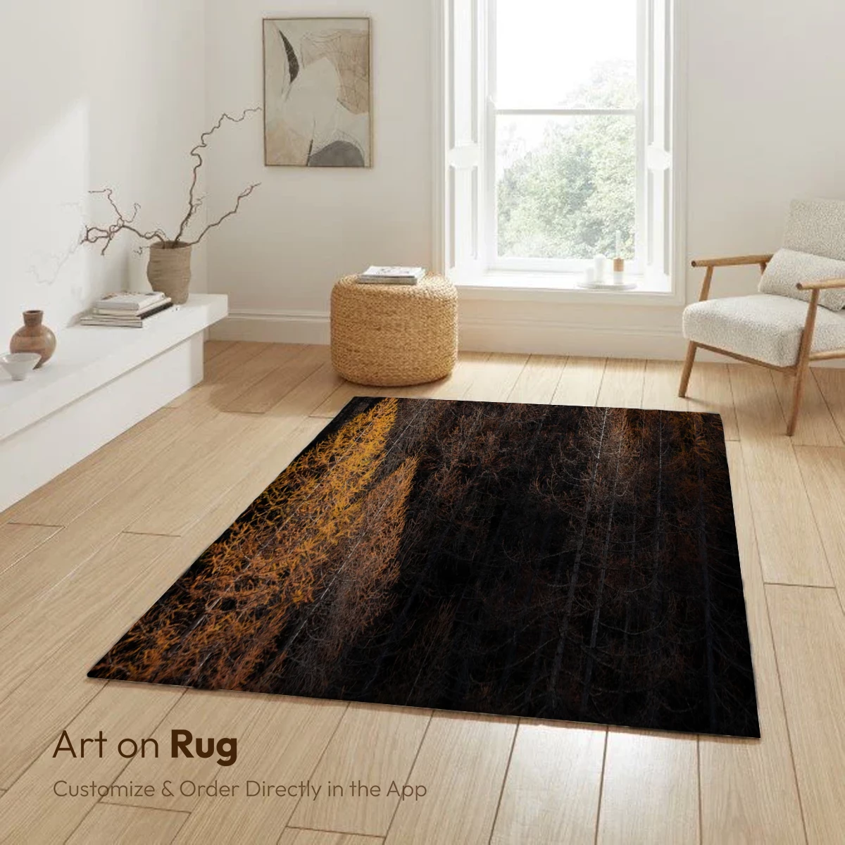 Autumnal Forest Symphony: Golden Hues and Shadows - Image 5