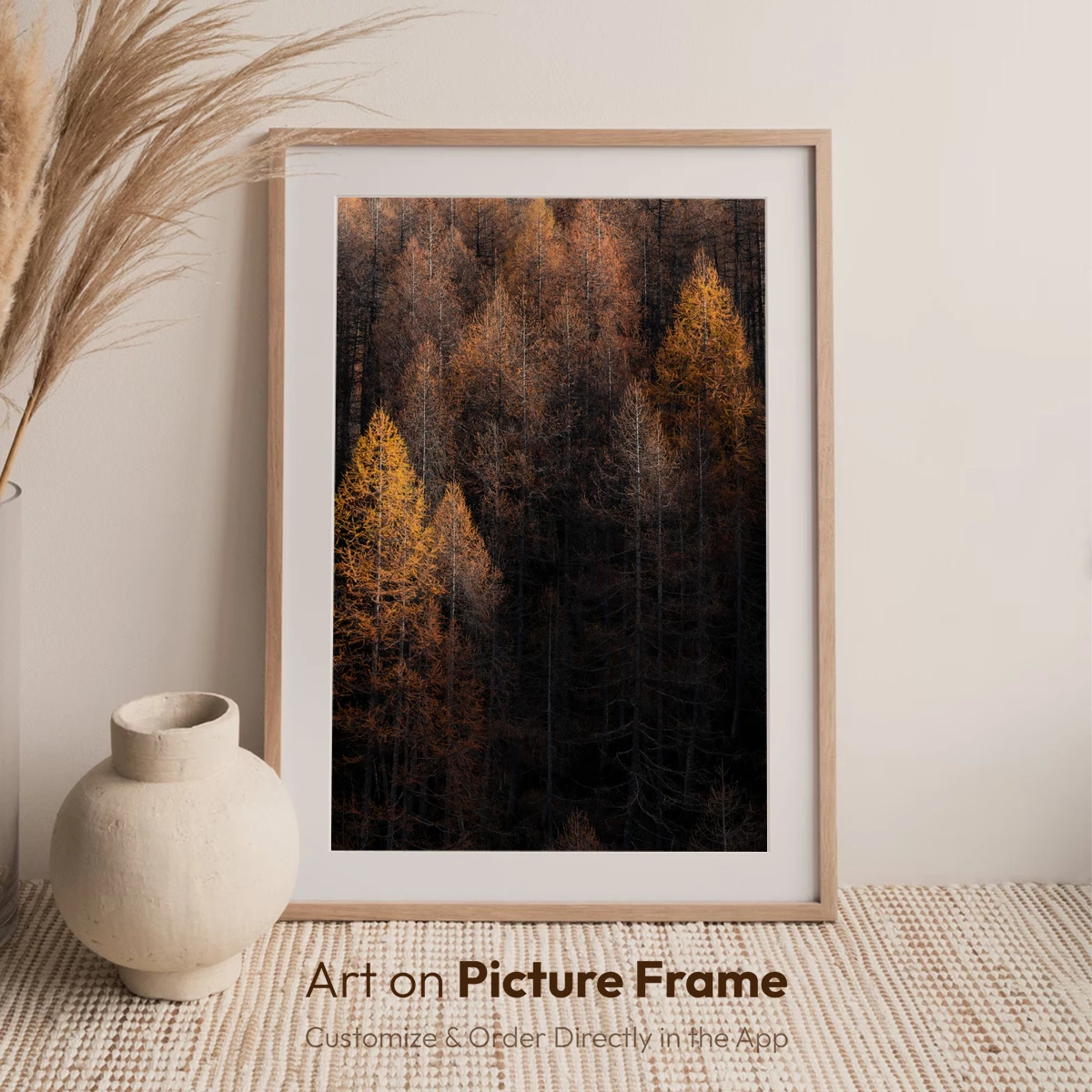 Autumnal Forest Symphony: Golden Hues and Shadows - Image 6