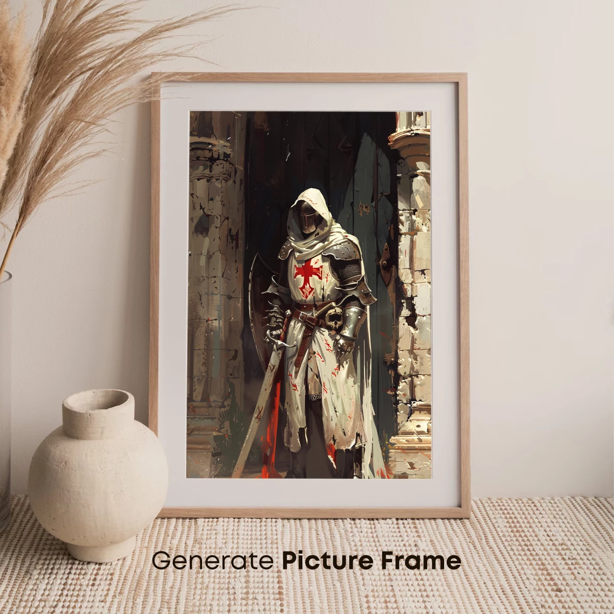 Bloodstained Templar Knight in Ruins - Image 7