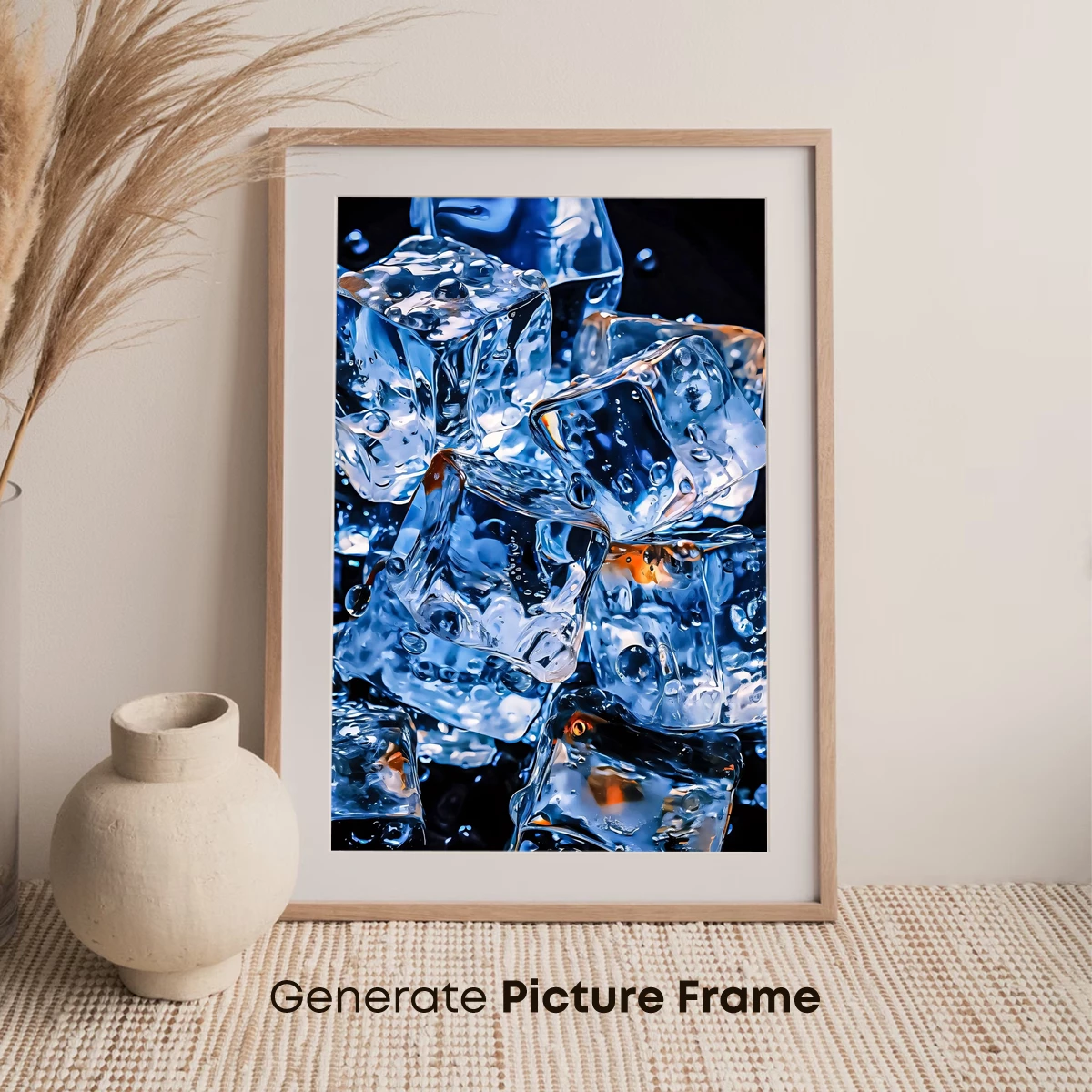 Crystal Clarity: Ice Cubes in Ethereal Light - Image 7