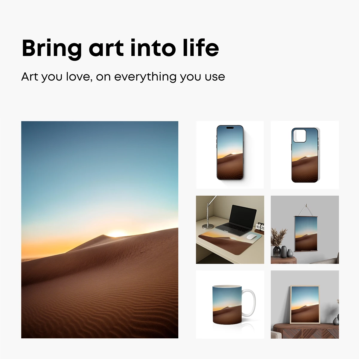 Golden Dunes at Dawn: Serene Desert Landscape - Image 2