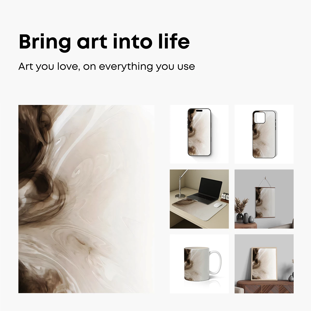 Ethereal Ink Swirls: A Dance of Light and Shadow - Image 2