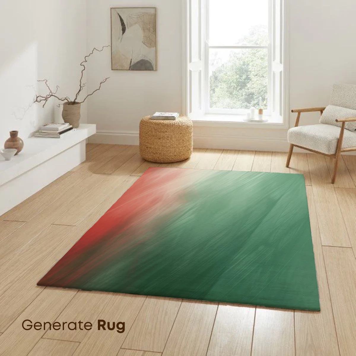 Blurred Dawn: Abstract Fusion of Red and Green - Image 6