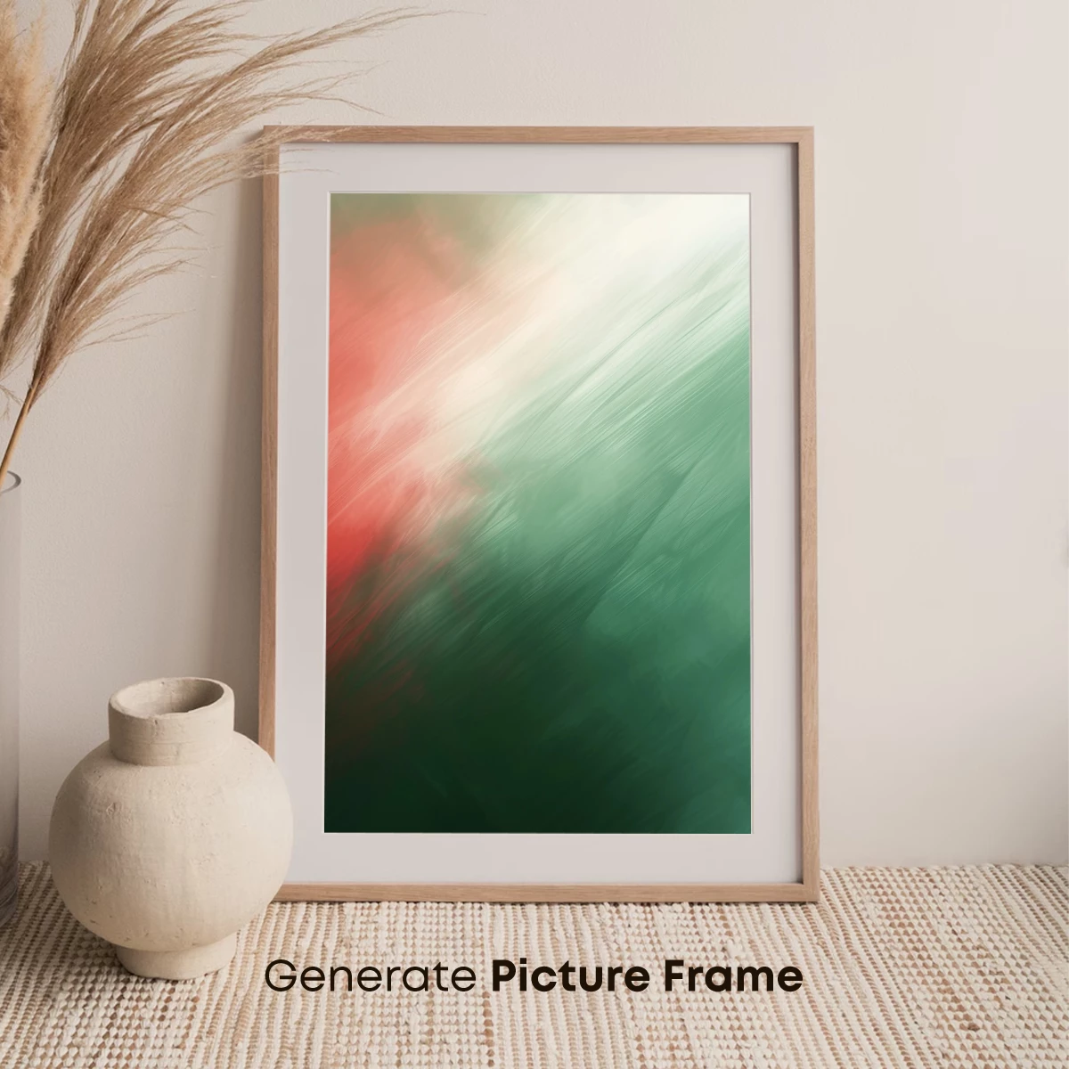 Blurred Dawn: Abstract Fusion of Red and Green - Image 7