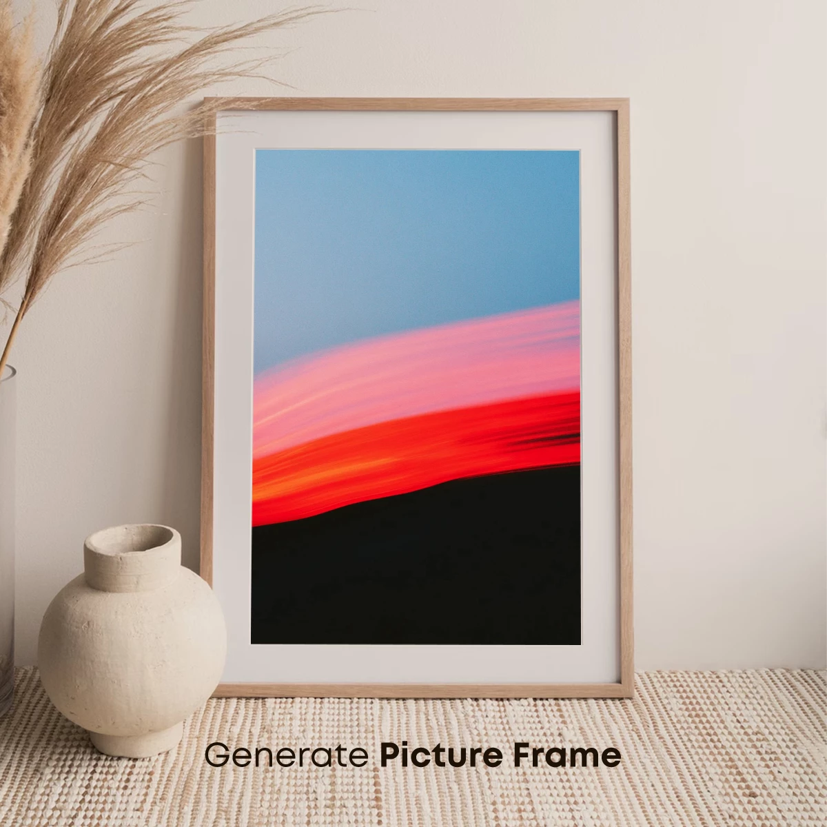Fiery Sunset Wave: Abstract Motion Art - Image 7