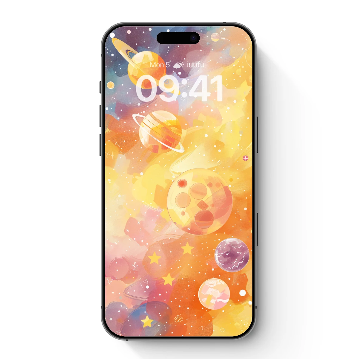 Cosmic Dreamscape: Whimsical Planets in Pastel Harmony