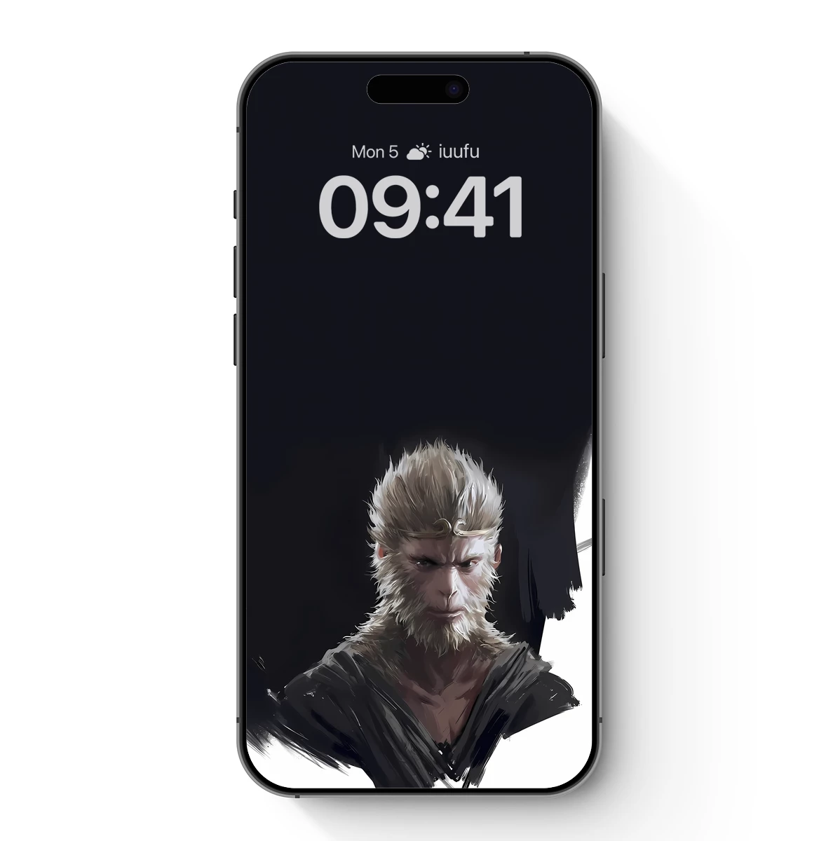 Mystic Monkey Sage: Ethereal Warrior in Monochrome